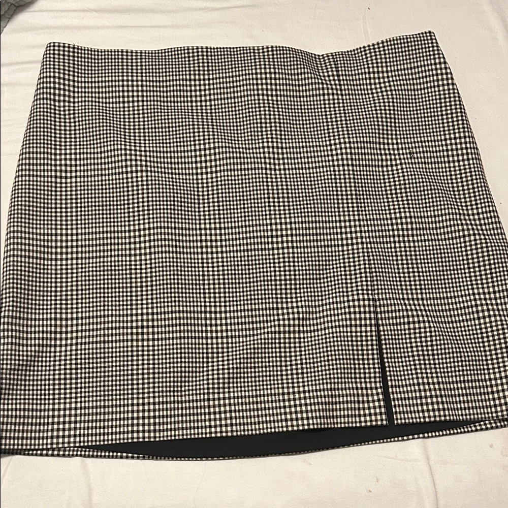Rachel Zoe Black and White Checkered Pencil Skirt